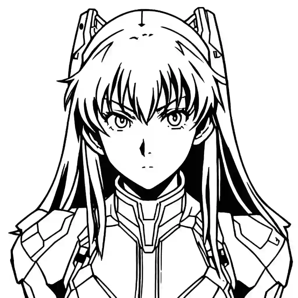 Asuka Langley (Evangelion) coloring pages